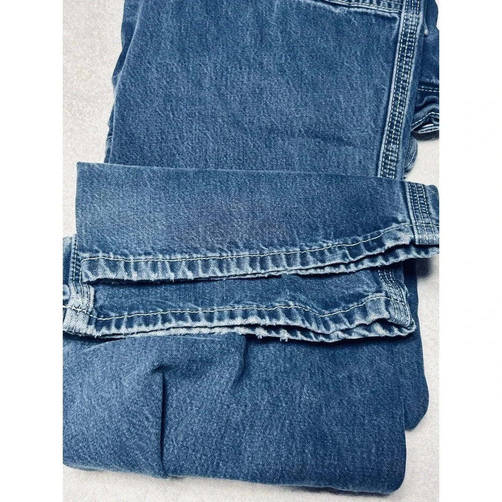 CARHARTT FR FLAME/FIRE RESISTANT BLUE JEANS MENS 44x32 SEE PICTURES WORK CARGO